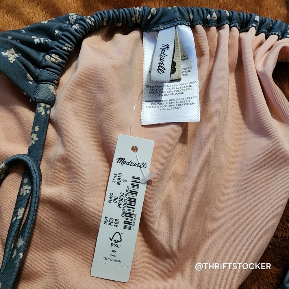 Madewell string bikini bottom in bitsy bouquet Size S - Picture 6 of 8